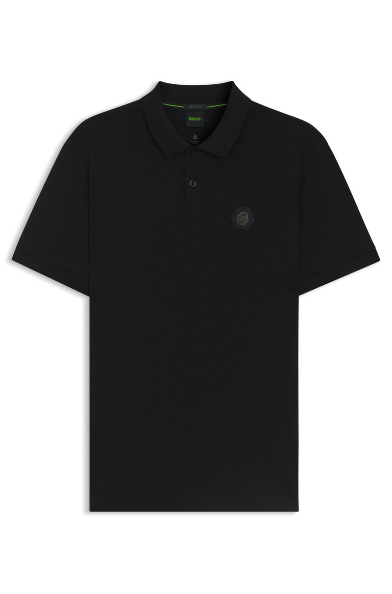 PIMA-COTTON POLO SHIRT WITH DOUBLE B MONOGRAM 1