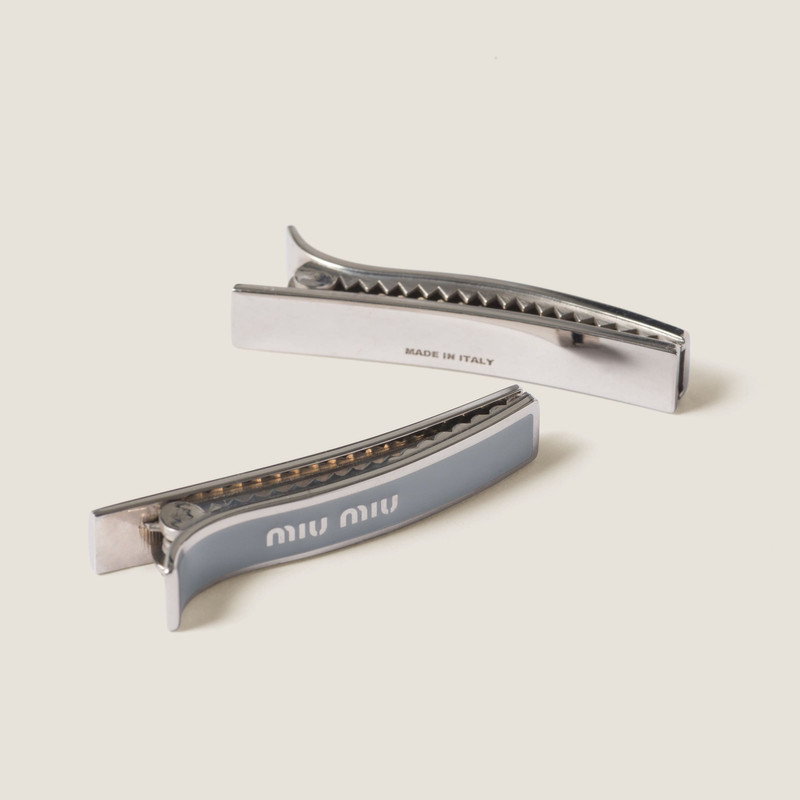 Enameled metal hair clips 3