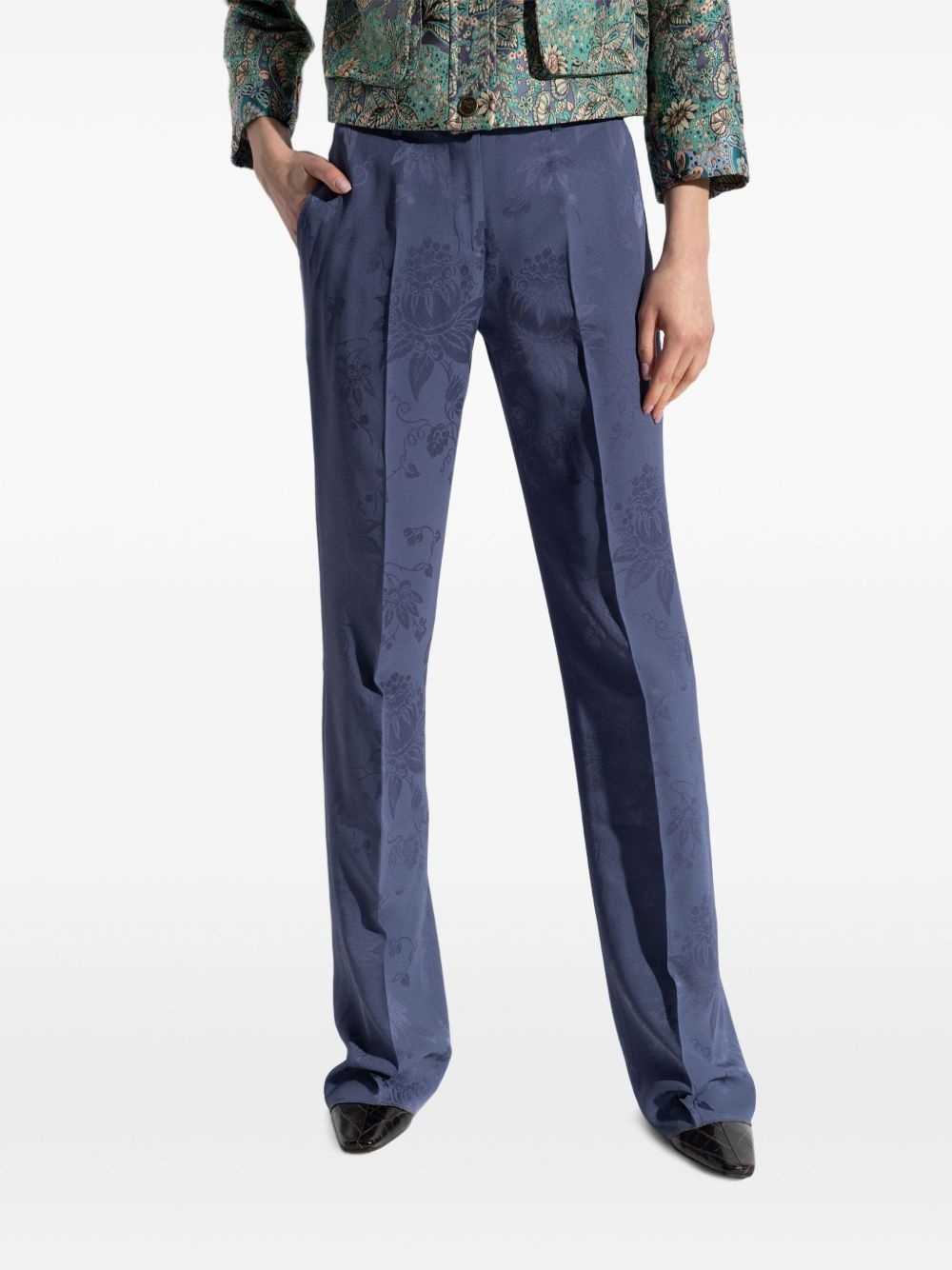 floral-print trousers - 3