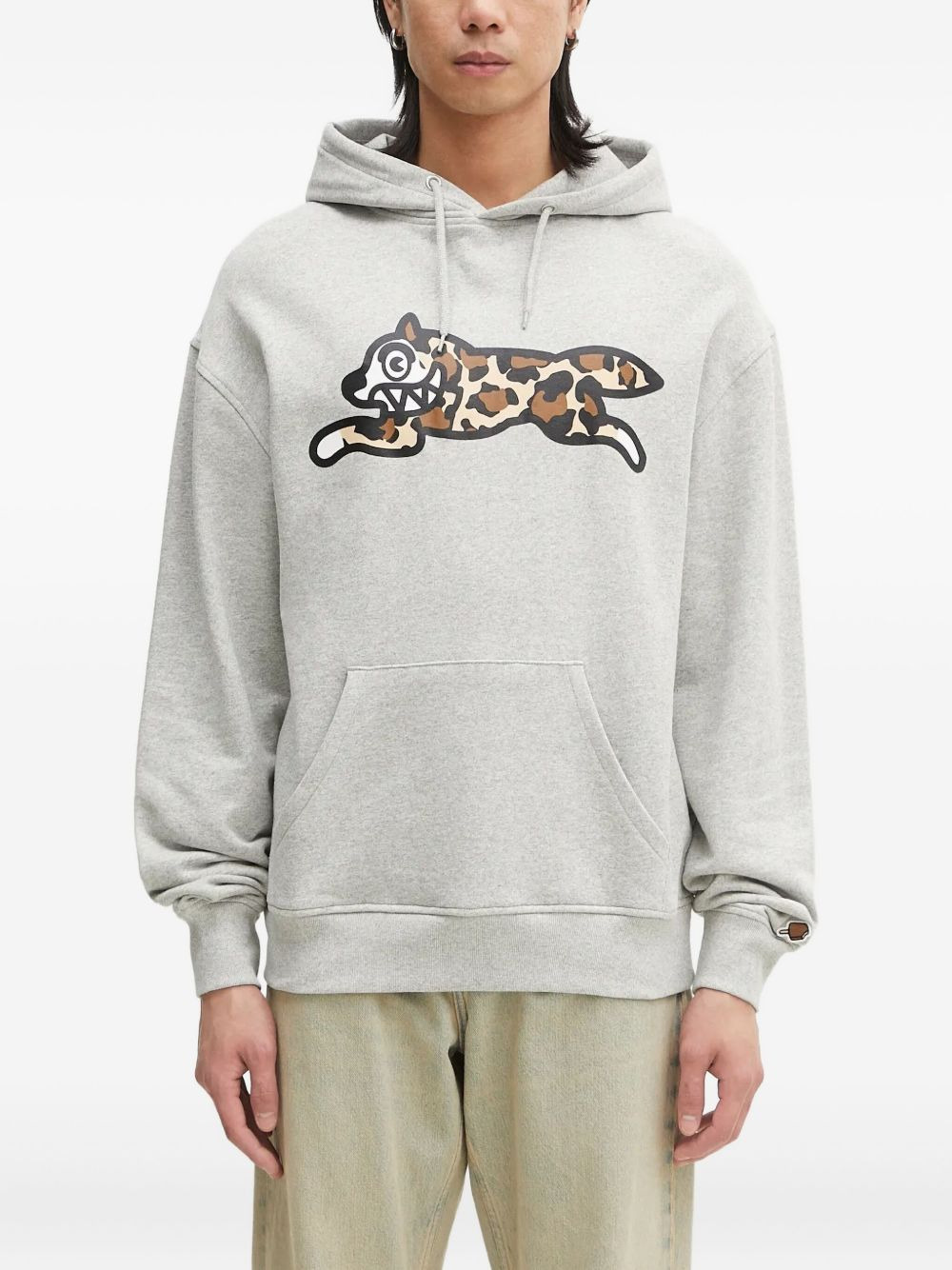 leopard-print hooded sweatshirt - 1