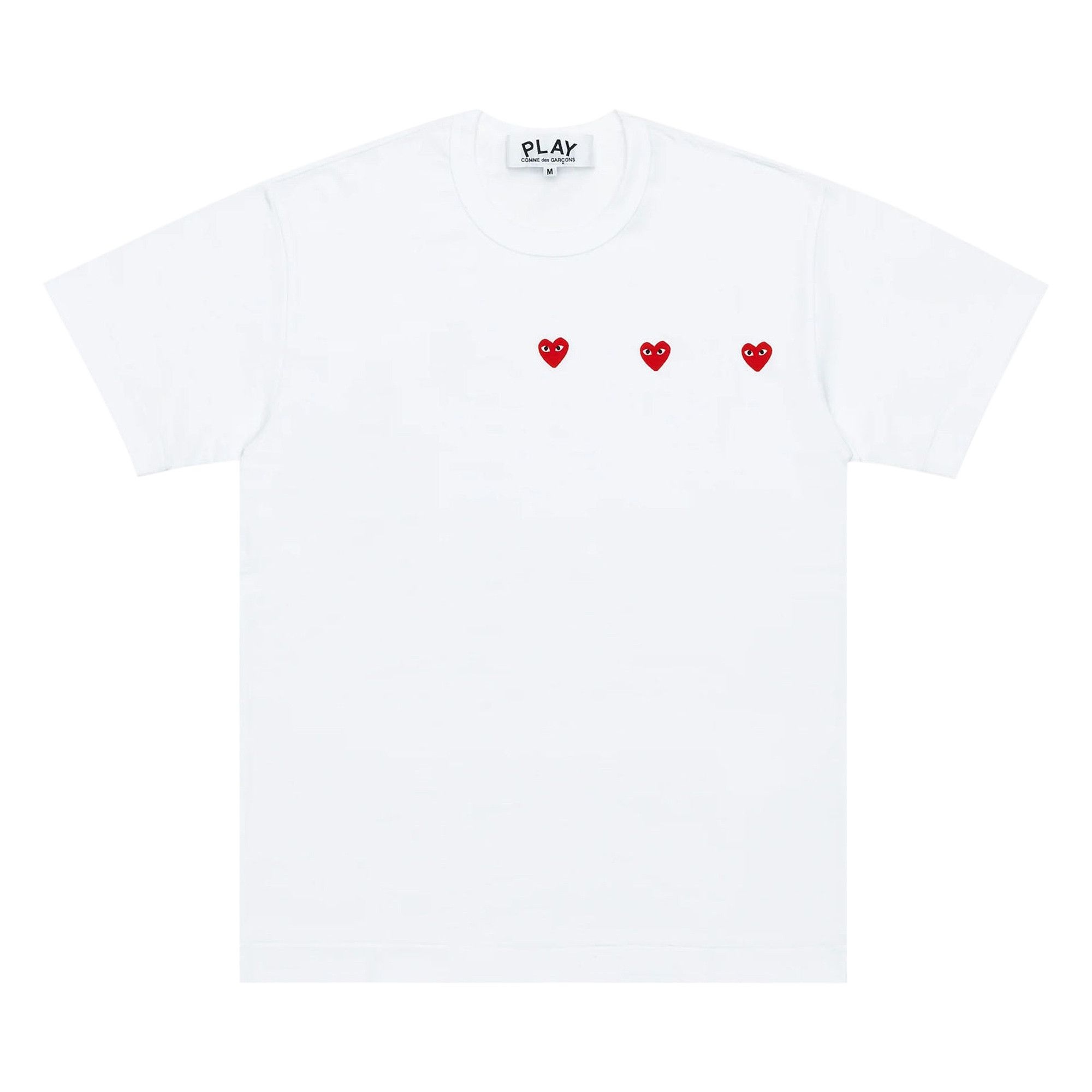 Comme des Garçons PLAY Logo Print Tee 'White/Red' - 1