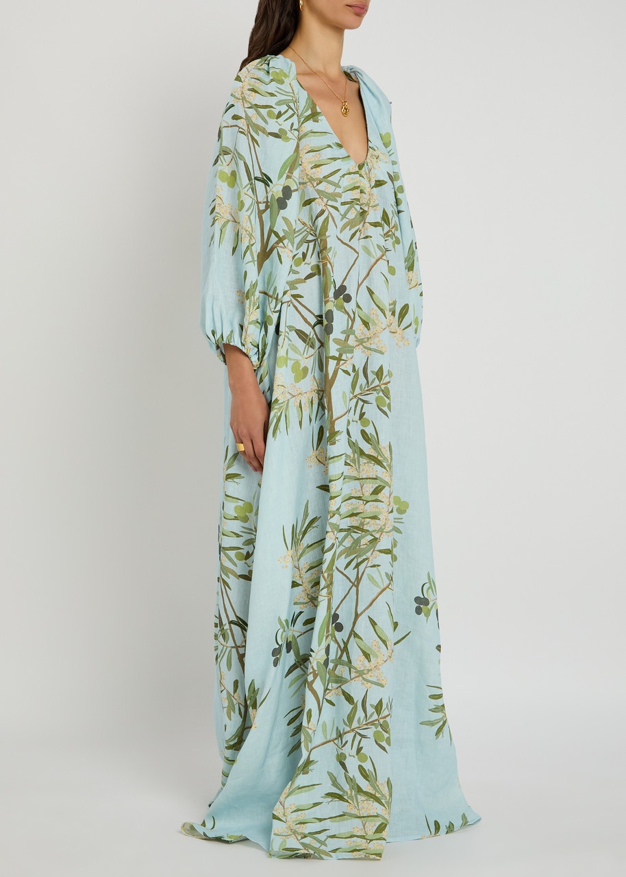 Bernadette Georgio Printed Linen Maxi Dress - 2