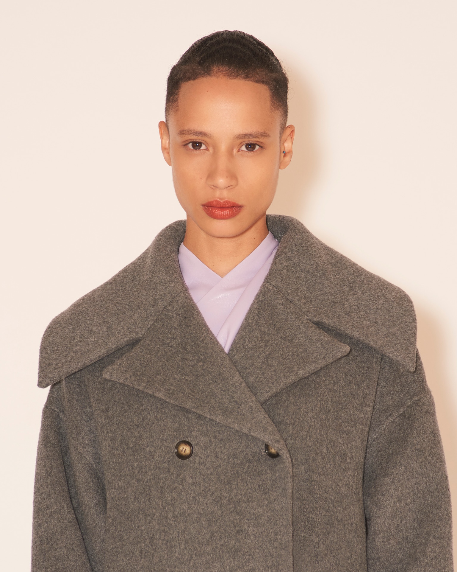 MILMA - Belted coat - Grey/charcoal - 6