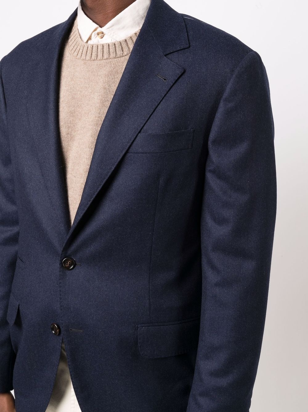 notched-lapel single-breasted blazer - 5