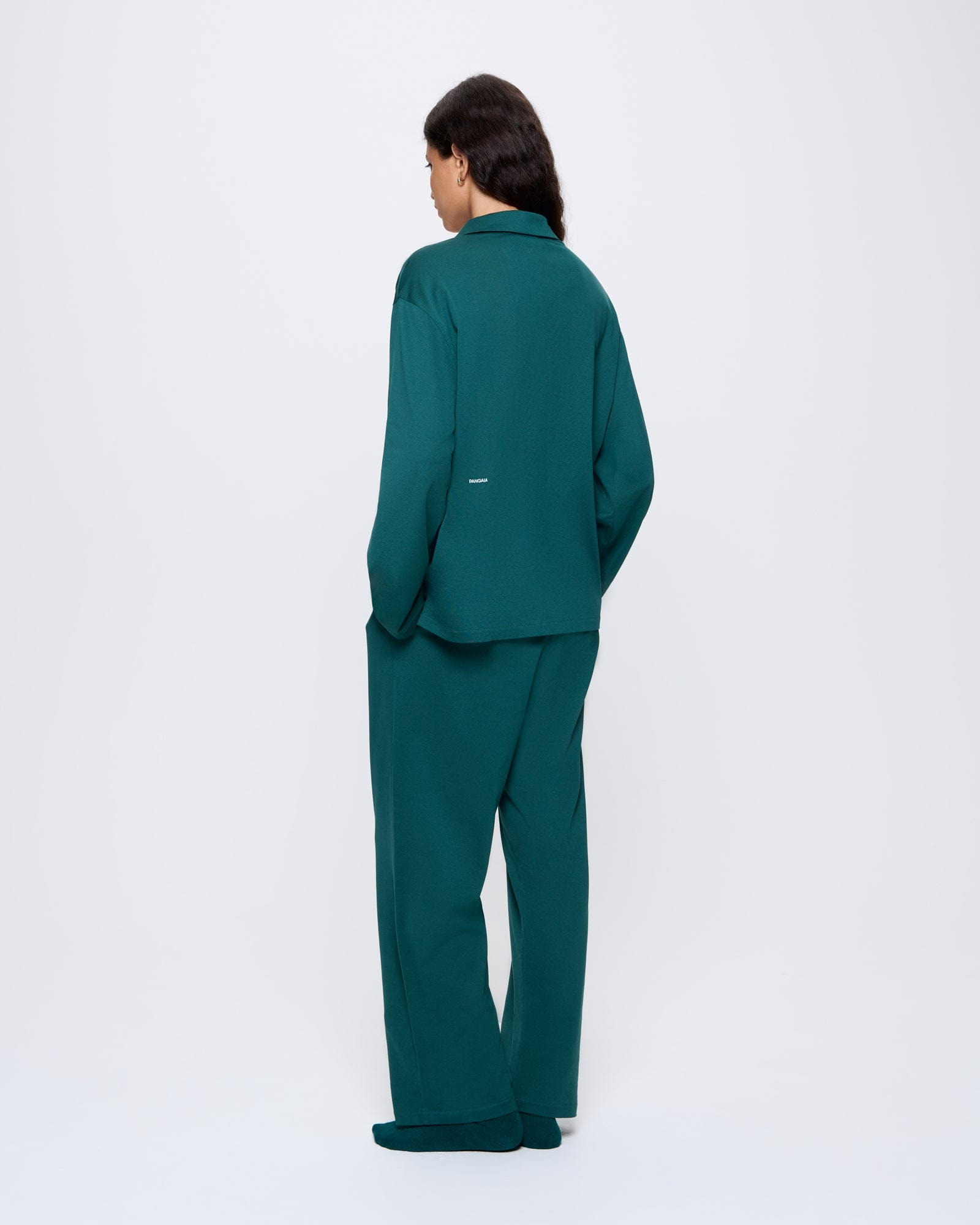Womens 365 Lightweight Long Pyjama Set - Foliage Green - 5