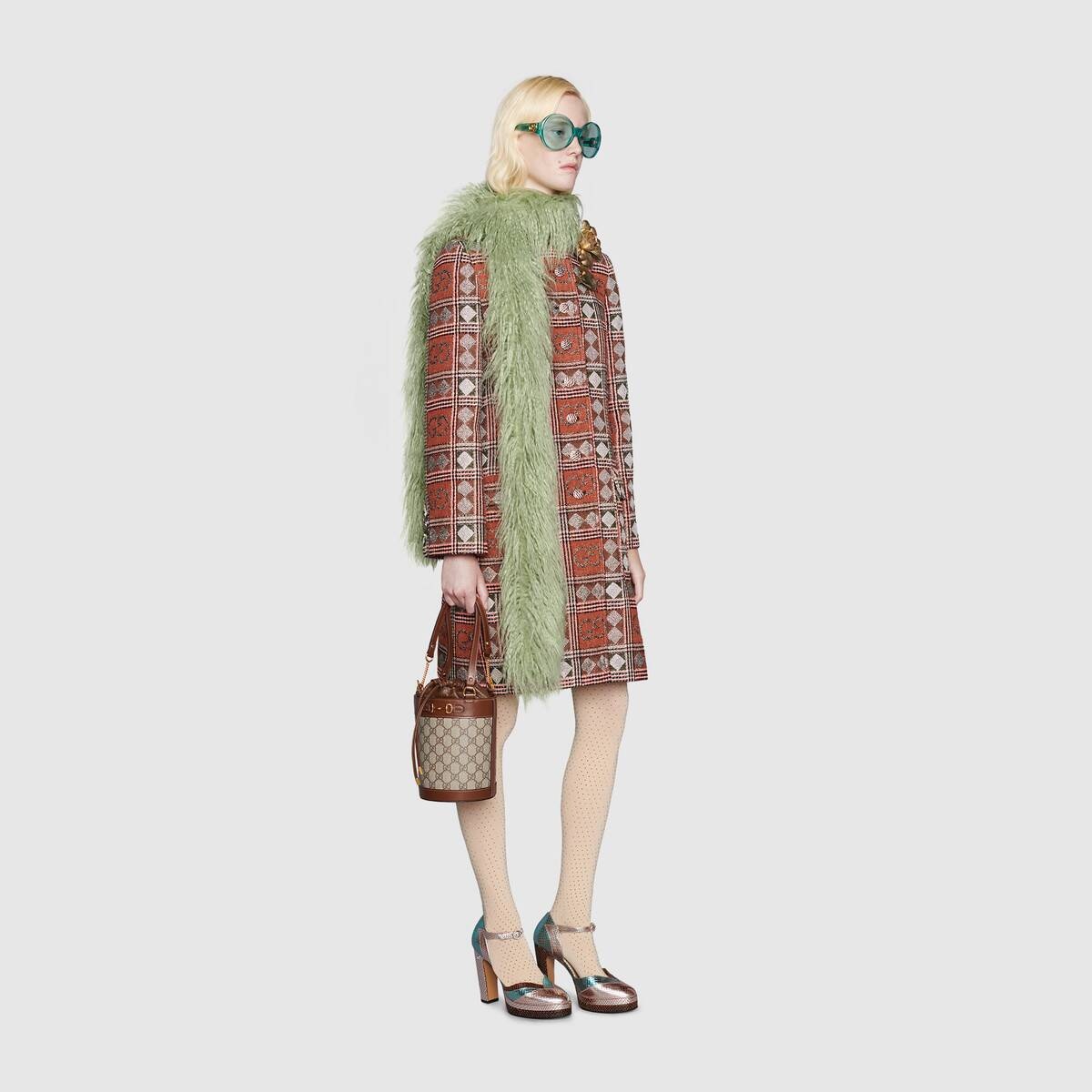 Check GG tweed coat - 2