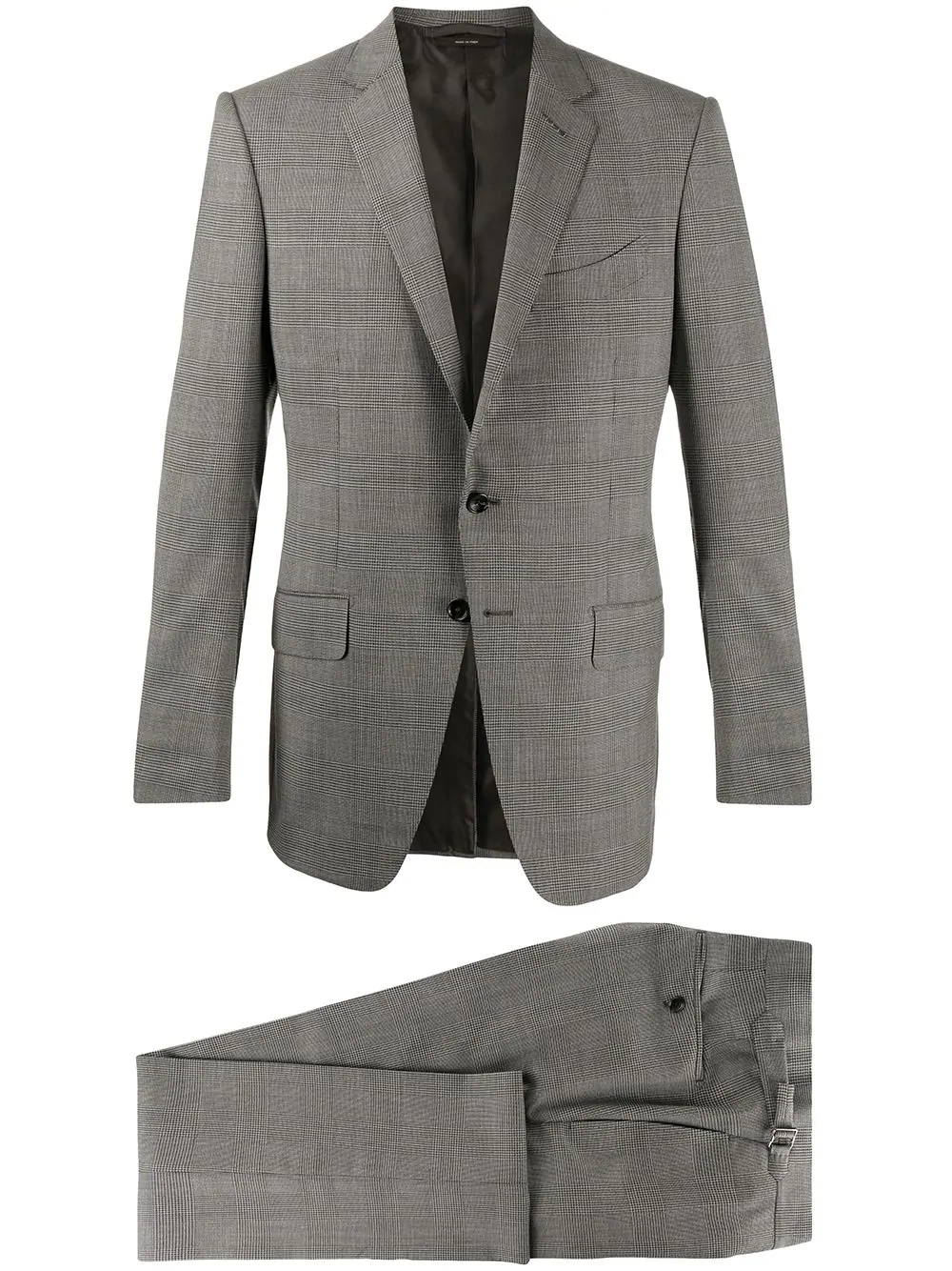 checked two-piece suit - 1