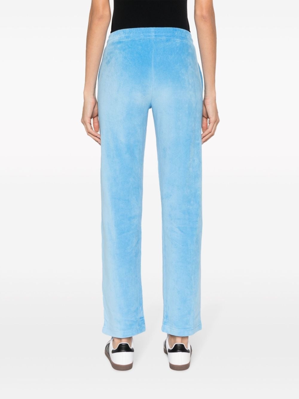 towelling-finish logo-embroidered track pants - 4