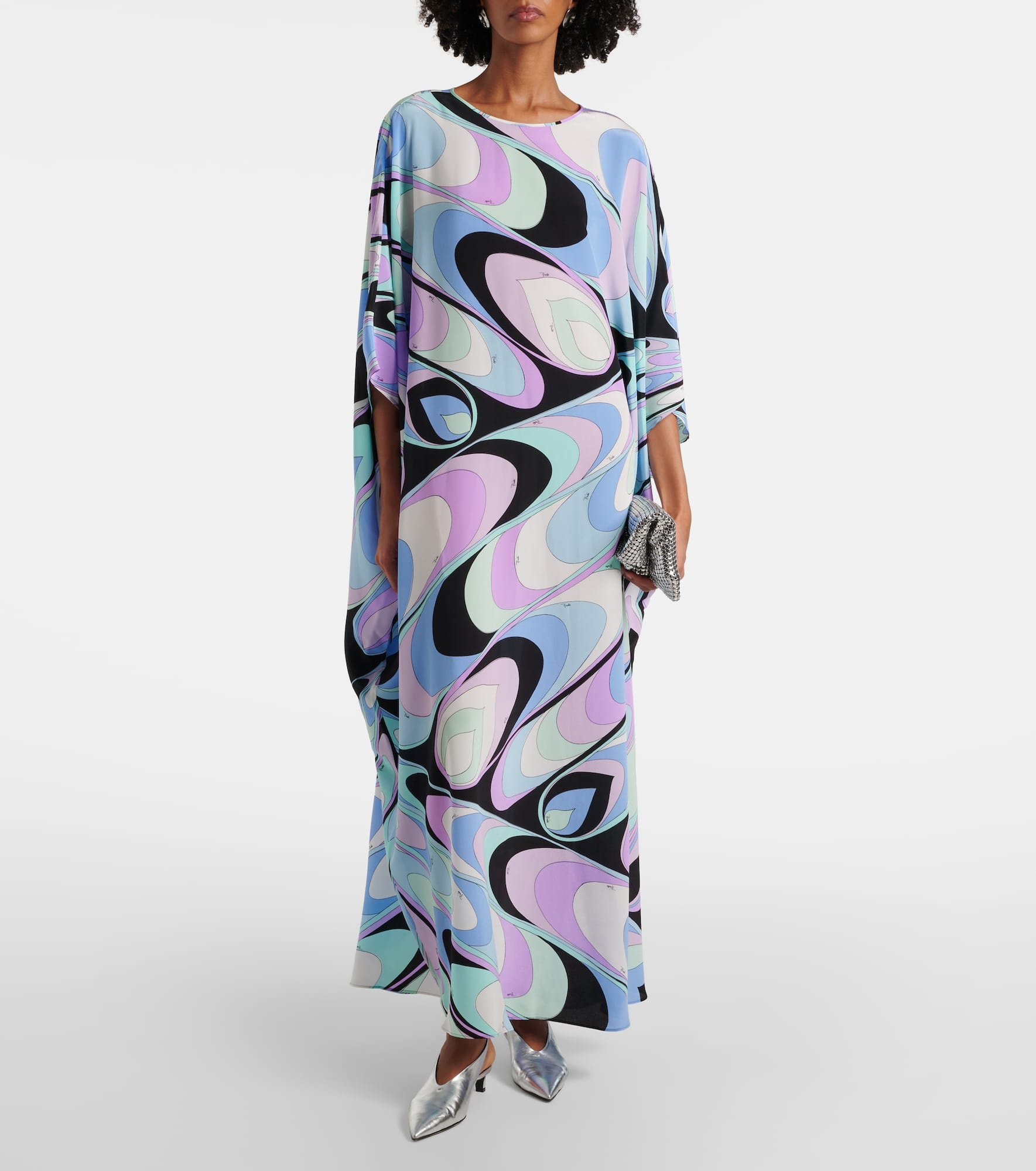 Iride silk crêpe de chine kaftan - 2