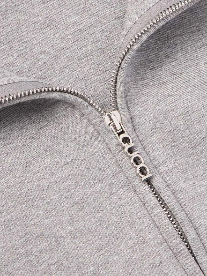 Logo-Appliquéd Jersey Zip-Up Hoodie 4