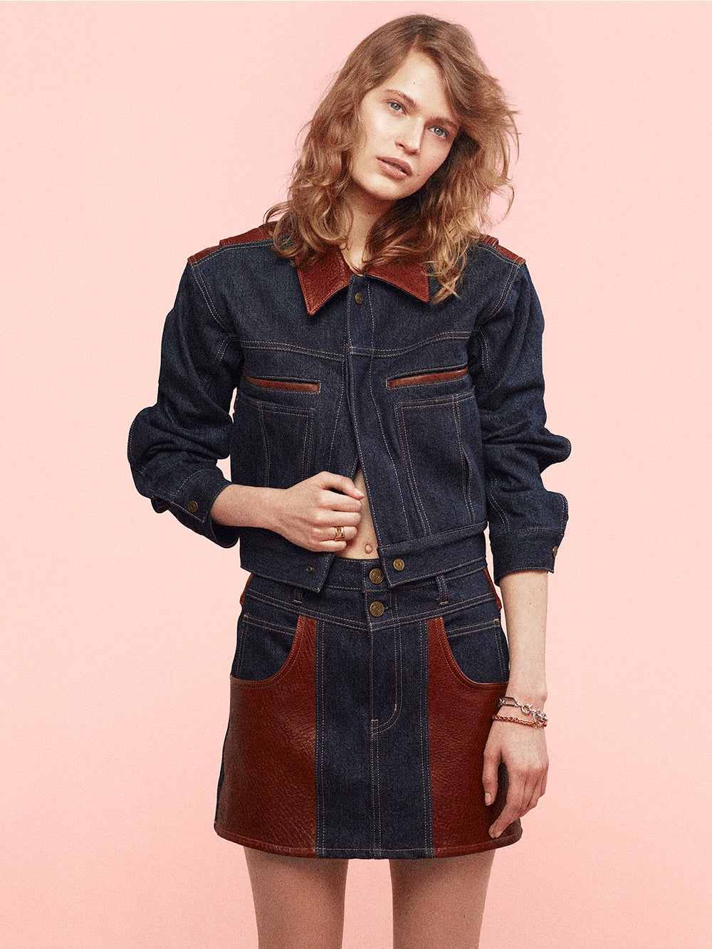 Atelier Denim & Leather Bomber in Arlow - 2