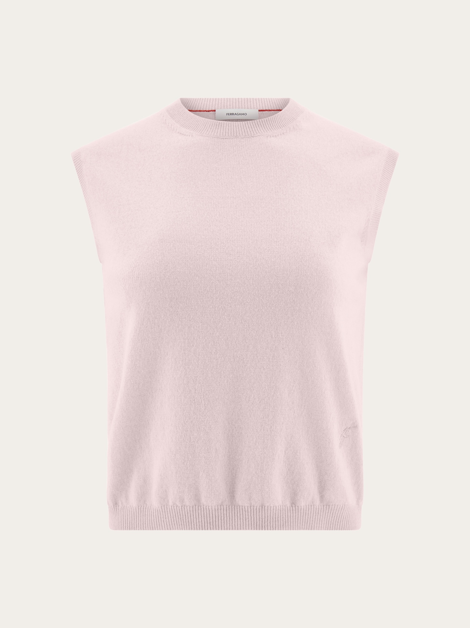 Sleeveless cashmere gilet - 1