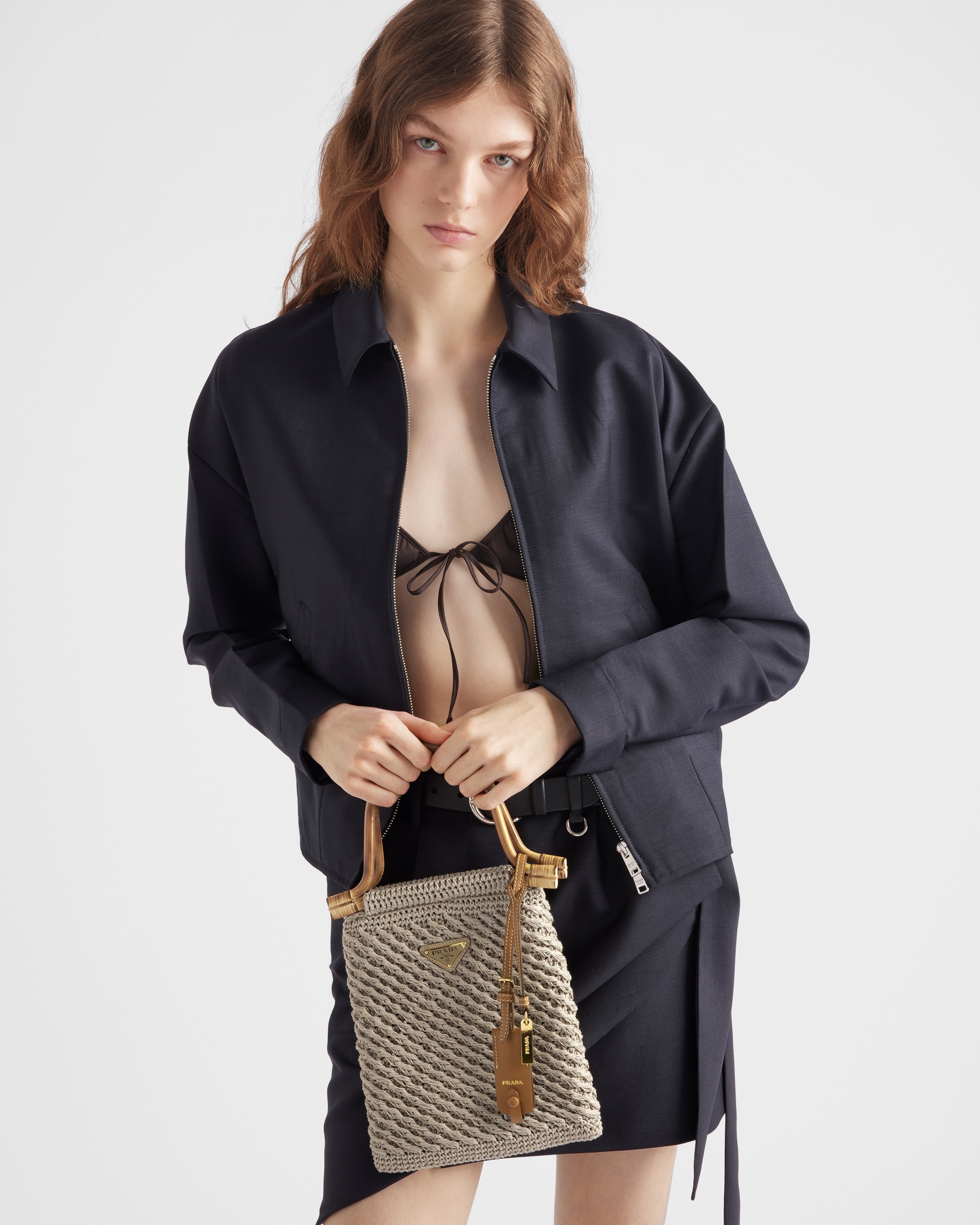 Cotton crochet mini-handbag - 7
