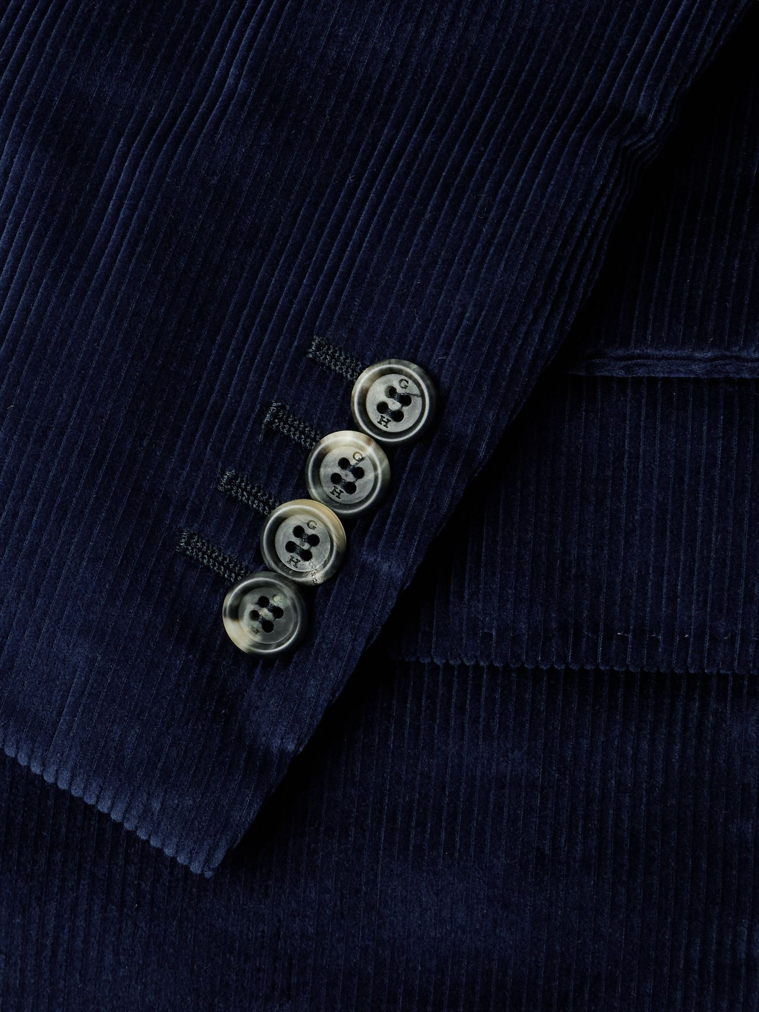 Irving Slim-Fit Cotton-Corduroy Blazer Blue - 5