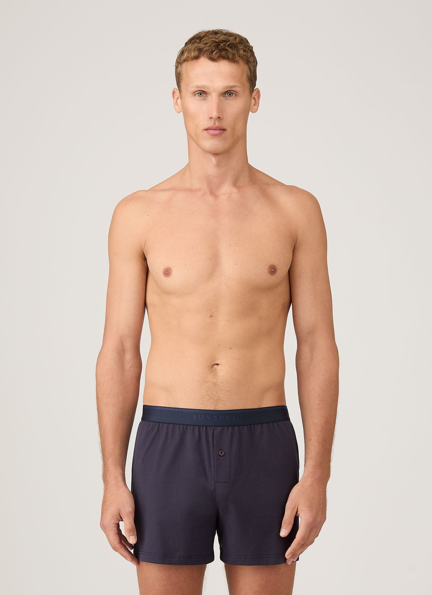 Superfine Cotton One‑Button Boxer Shorts - 2