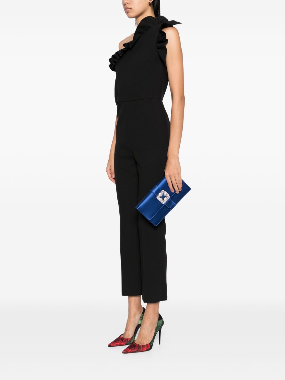 Capri embellished satin clutch - 2