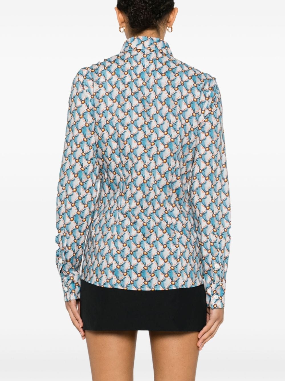 Floralia-print poplin shirt - 4