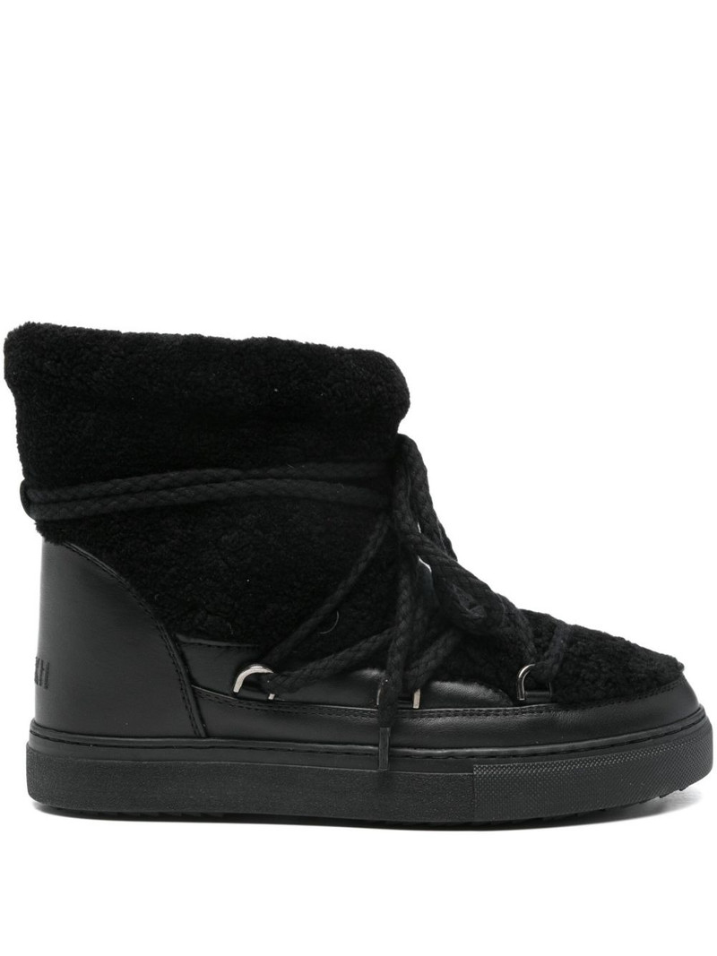 lace-up shearling boots 1