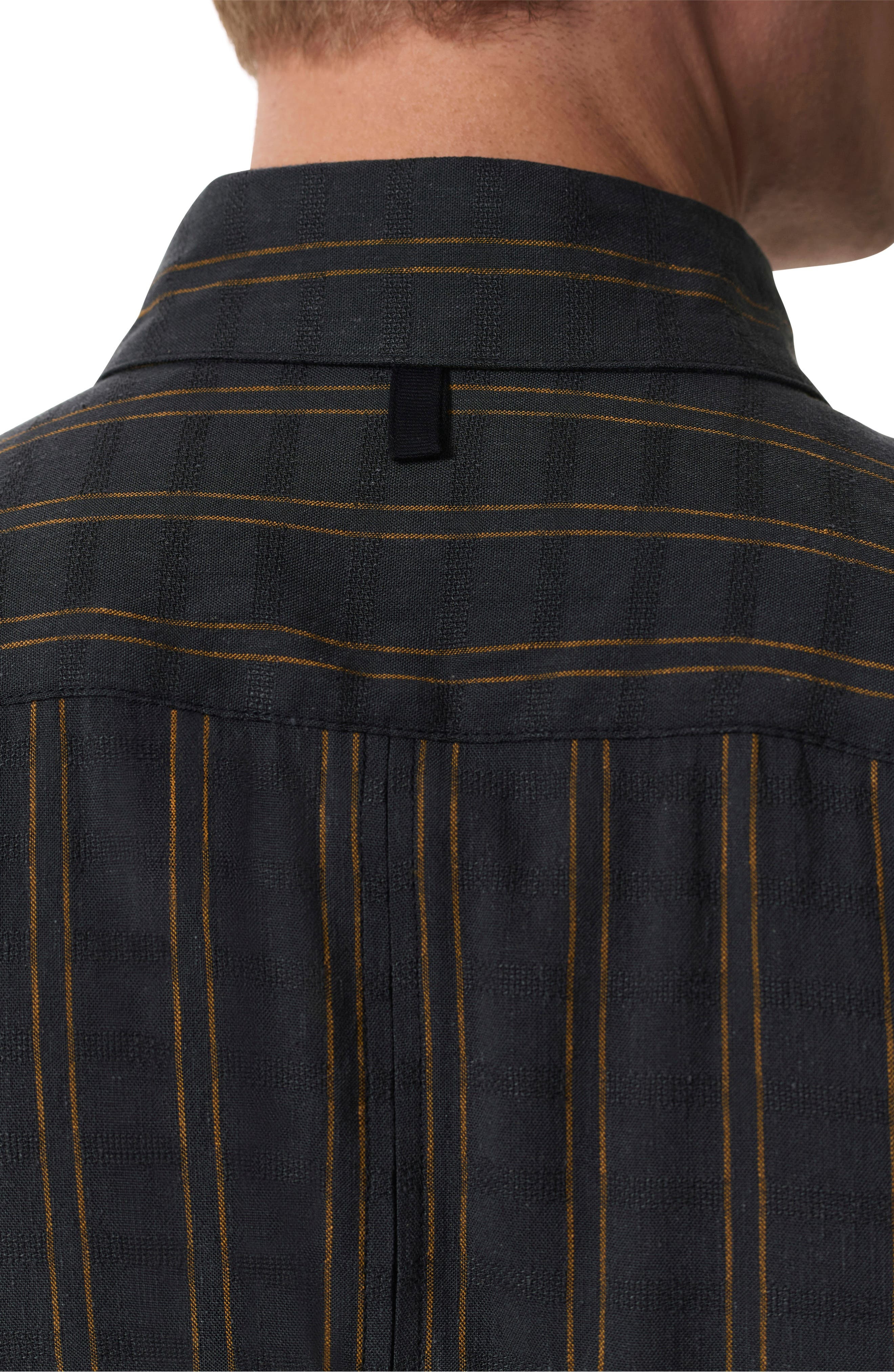 rag & bone Dalton Dobby Plaid Shirt in Black at Nordstrom - 6