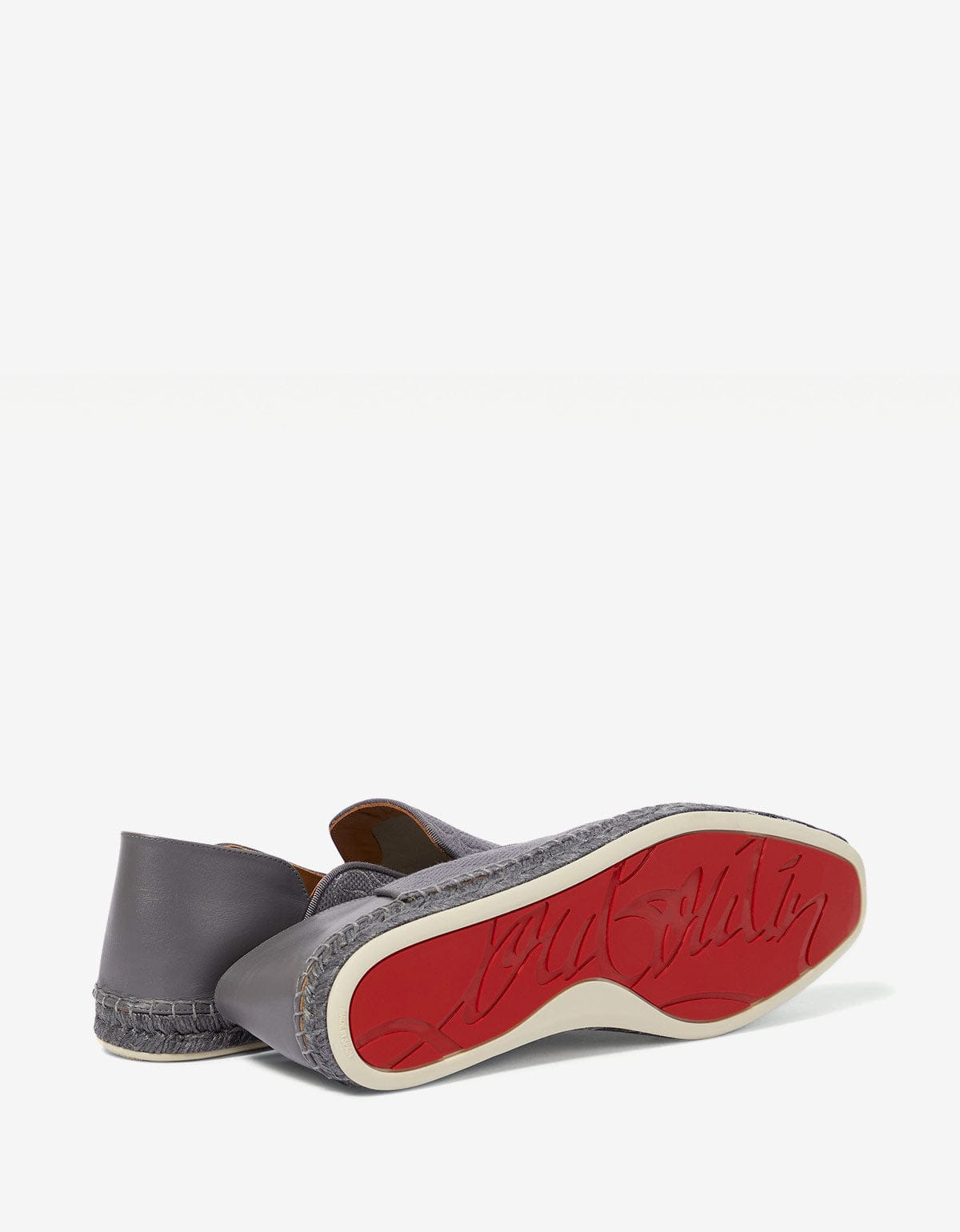 Christian Louboutin Espadon CL Jacquard Grey Espadrilles - 4