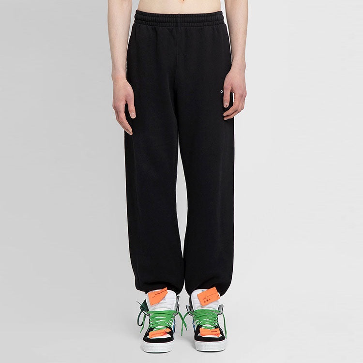 Men's Off-White SS22 Solid Color Casual Pants/Trousers Black OMCH029C99FLE0021001 - 4