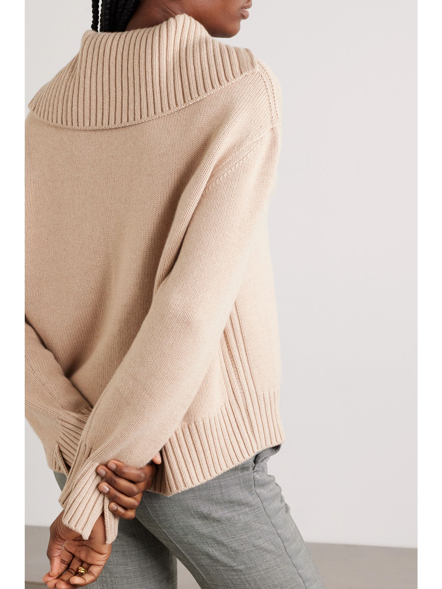 Cashmere half-zip sweater Pink - 3