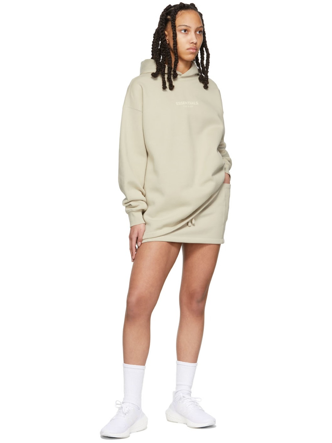 Beige Relaxed Hoodie - 4