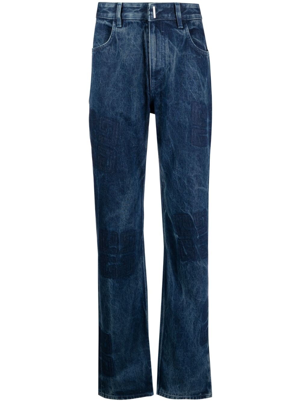 4G-print mid-rise straight-leg jeans - 1