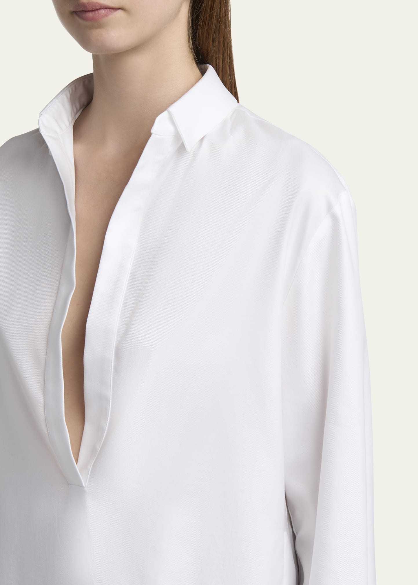 Cotton Twill Tunic Blouse - 5