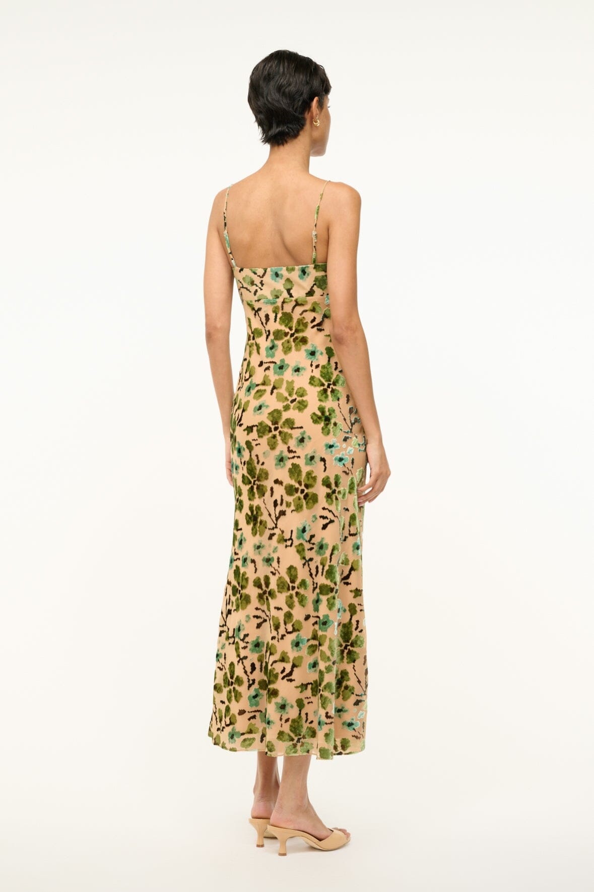 STAUD DIANNA DRESS MOSS FLORAL TAPESTRY - 4