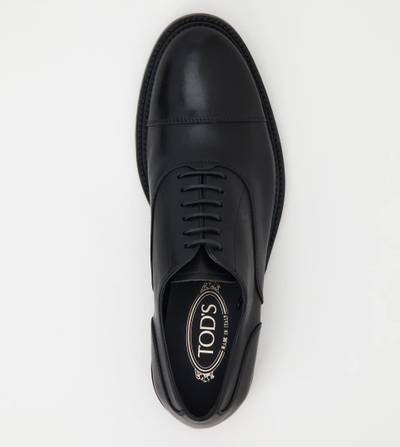 Tod's LACE-UPS IN LEATHER - BLACK outlook