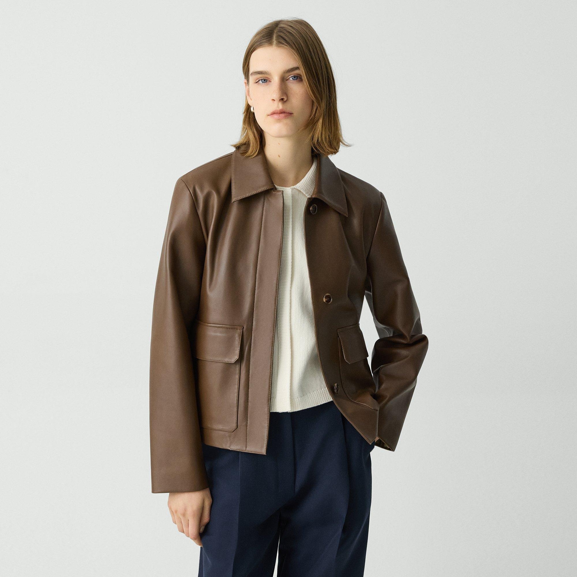 Boxy Jacket in Leather - 2