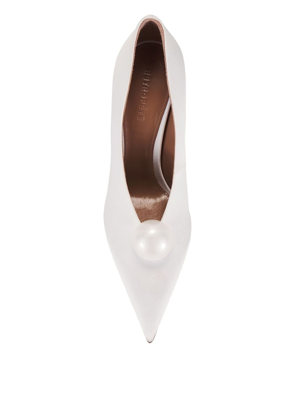 95mm Corinna pearl-embellished satin pumps - 3