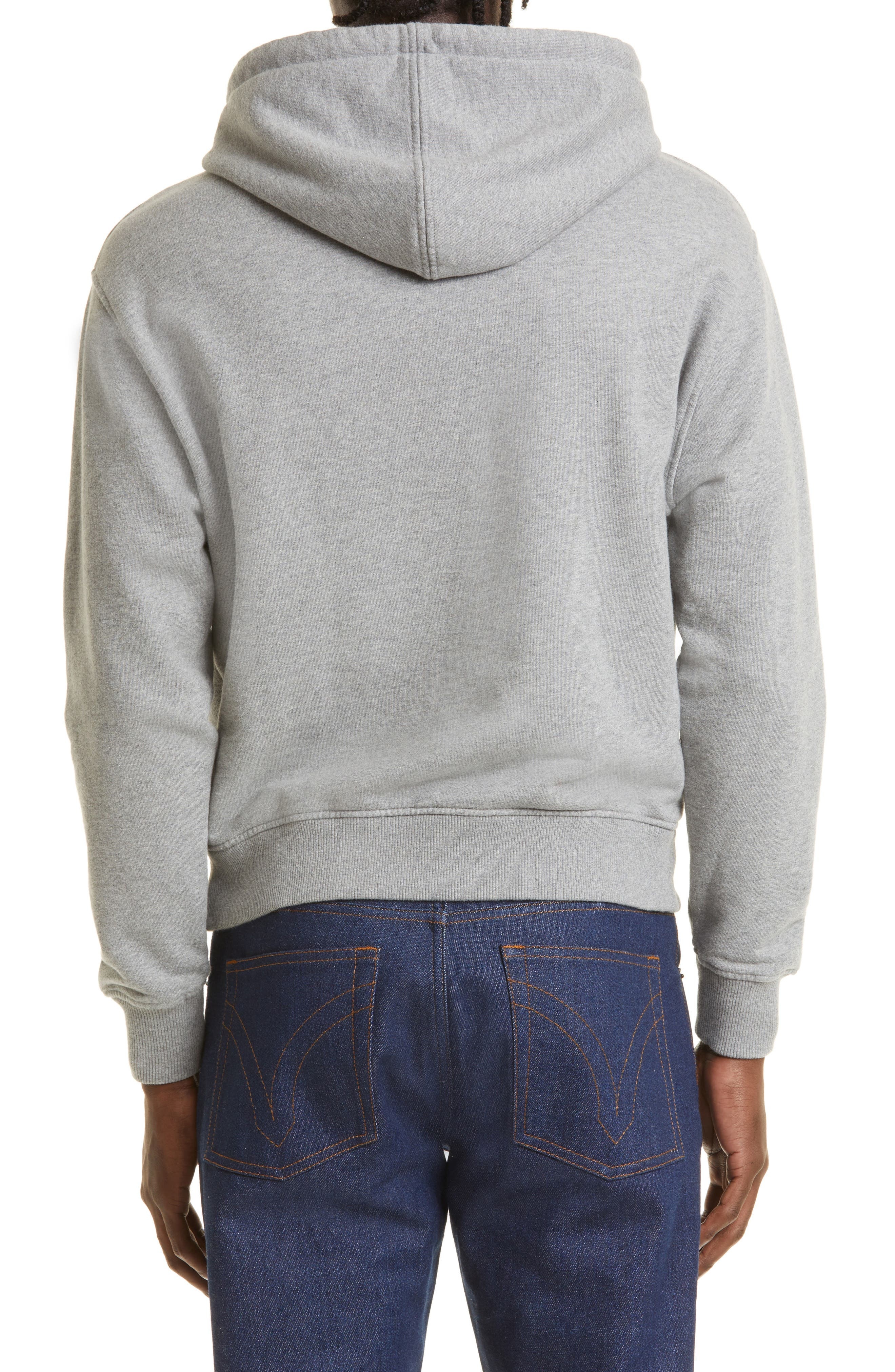 AMI PARIS AMI Alexandre Mattiussi Ami De Coeur Oversize Organic Cotton Hoodie in Heather Grey/055 at - 2