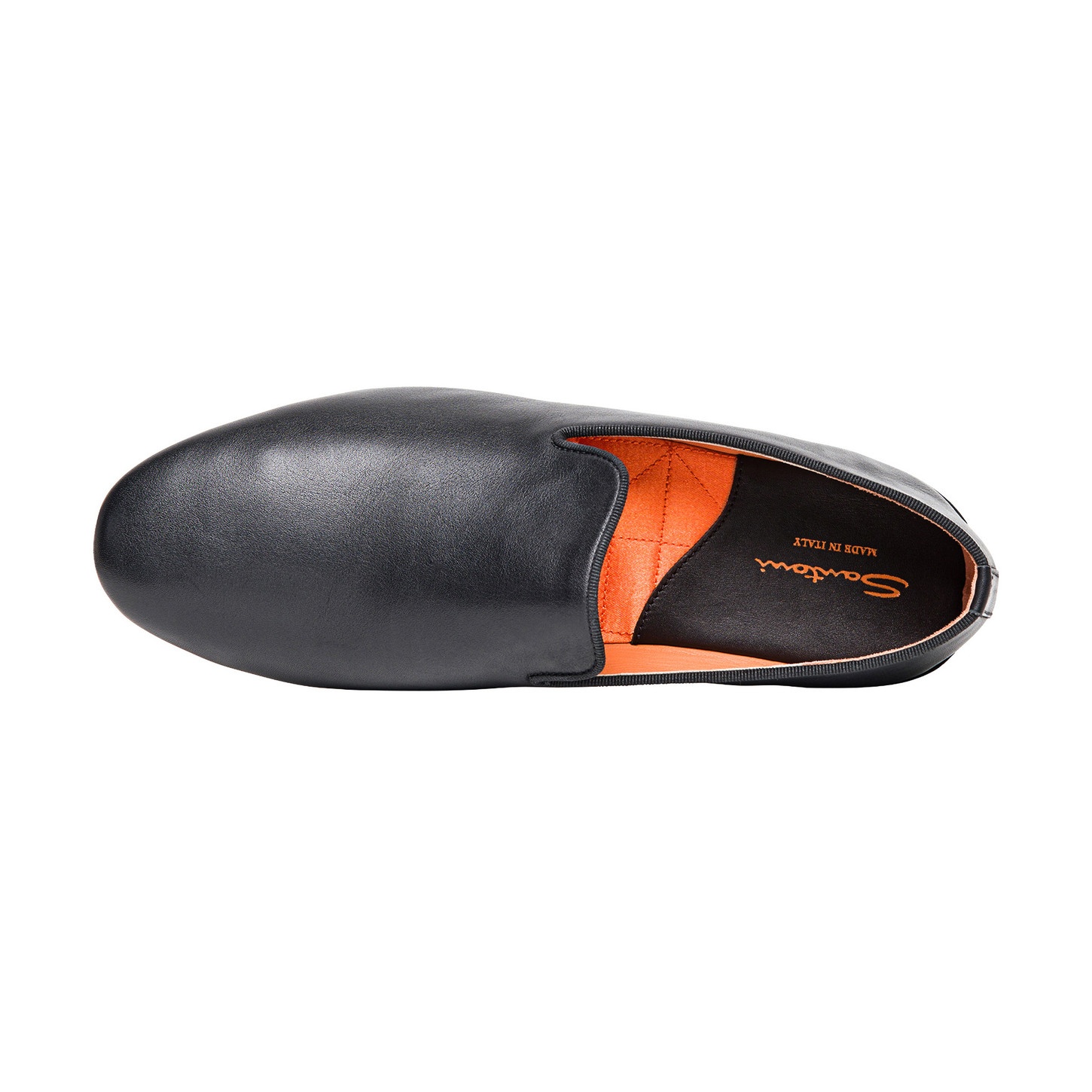 Men's black leather slipper - 4