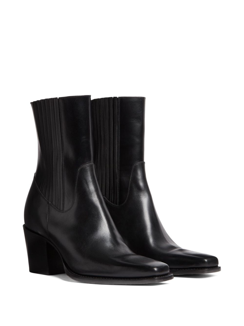zip-up leather boots - 2