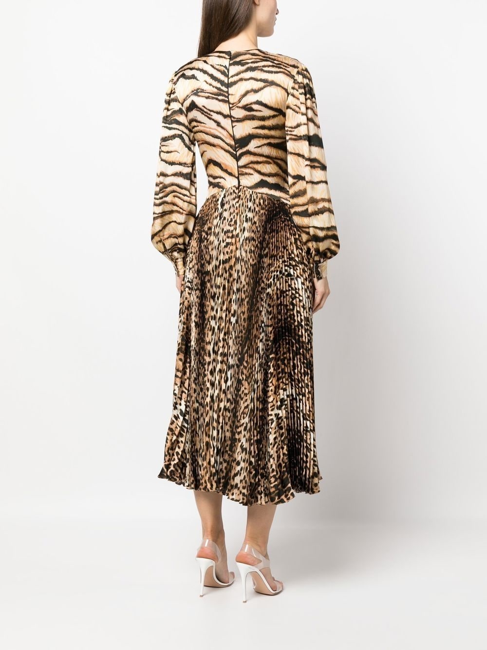 animal-print knot-font midi dress - 4