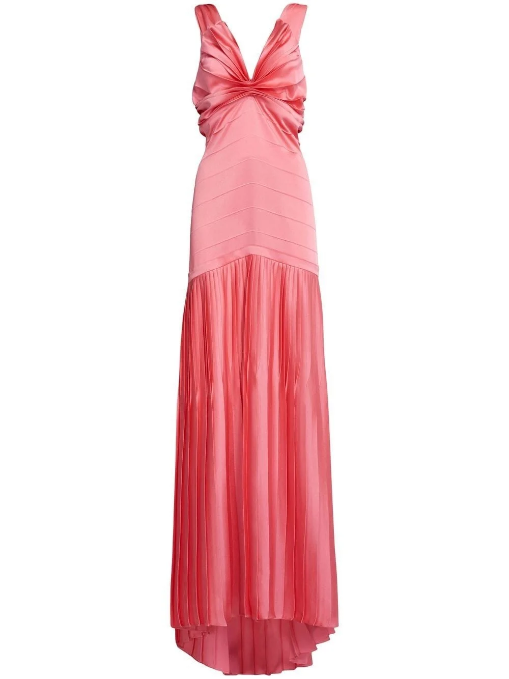 gathered pleated gown - 1