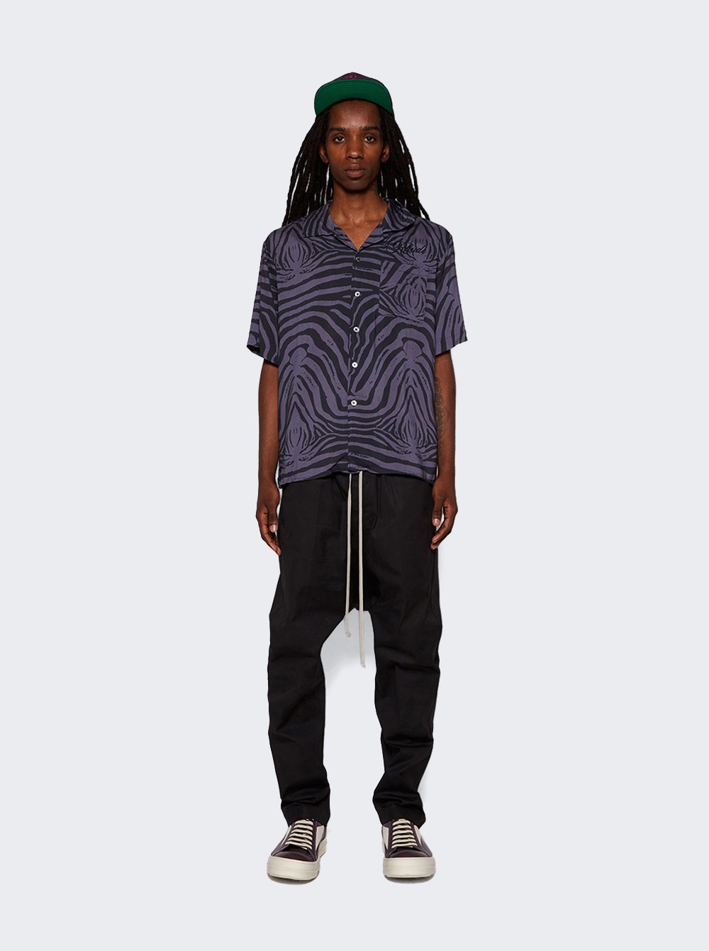 Short Sleeve Zebra Shirt Charcoal - 2