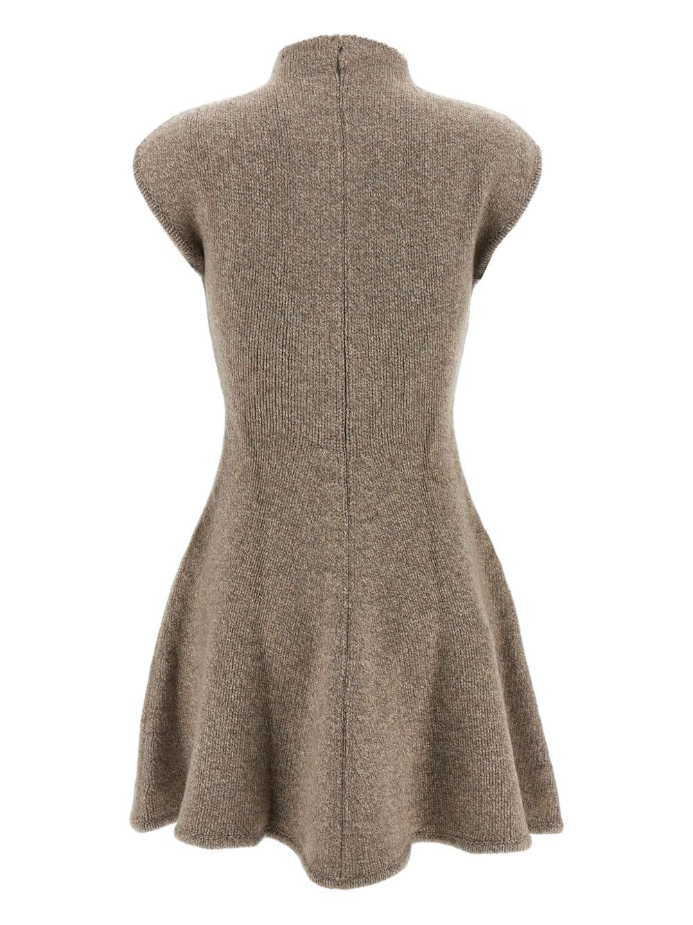Marled high-neck flared mini dress - 2