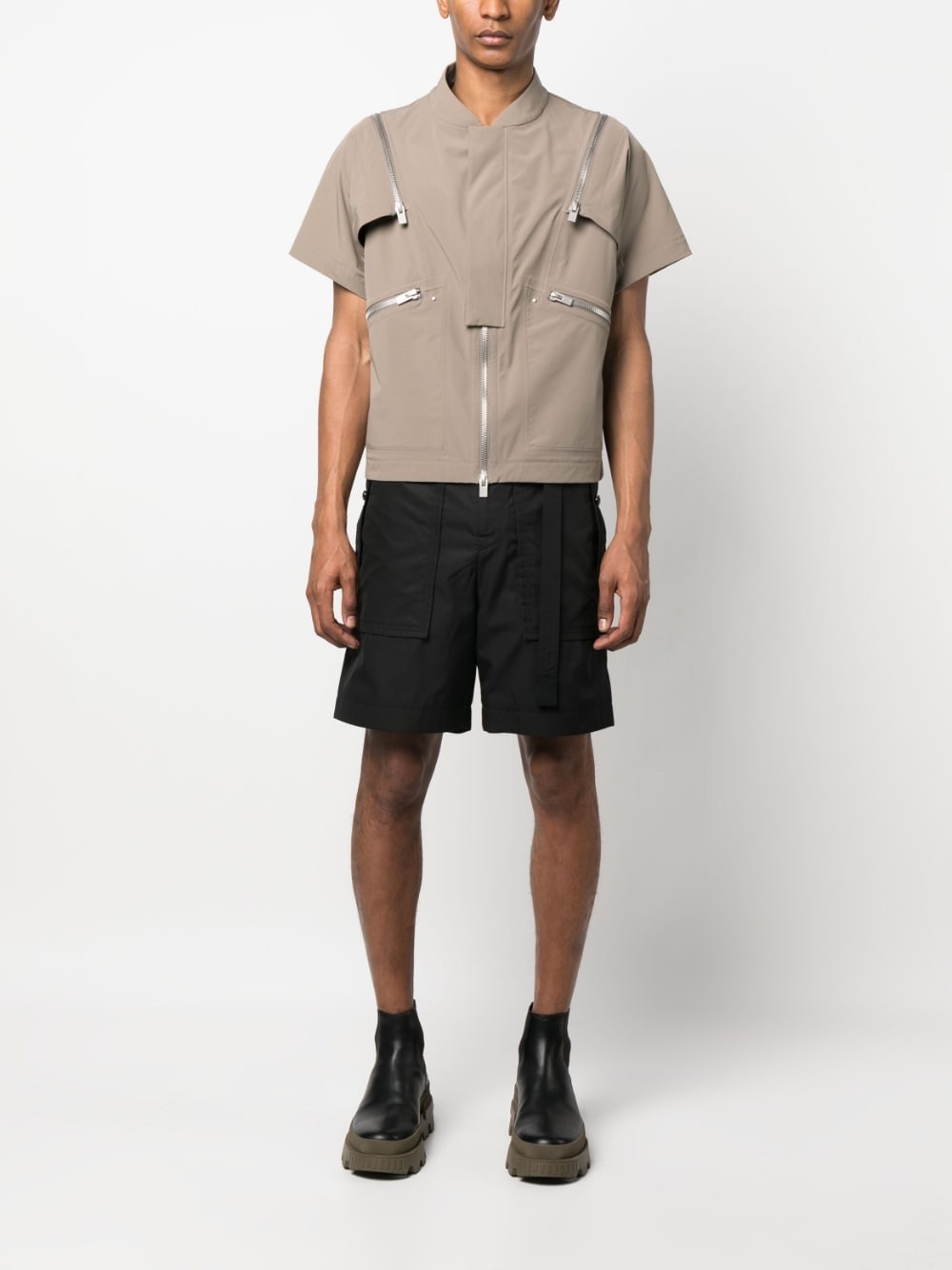 drop-crotch cotton shorts - 2