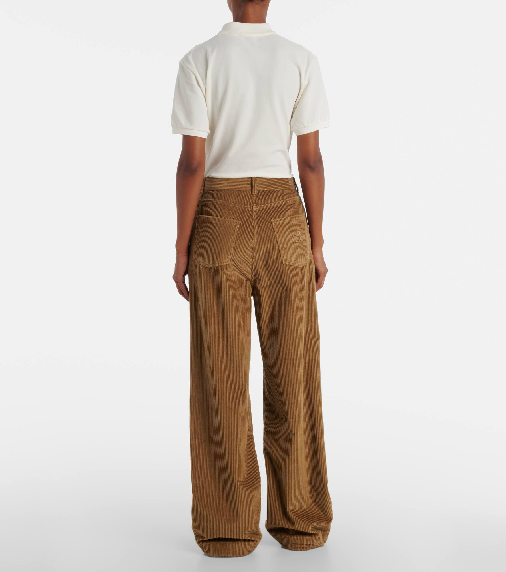 Cotton corduroy wide-leg pants - 3