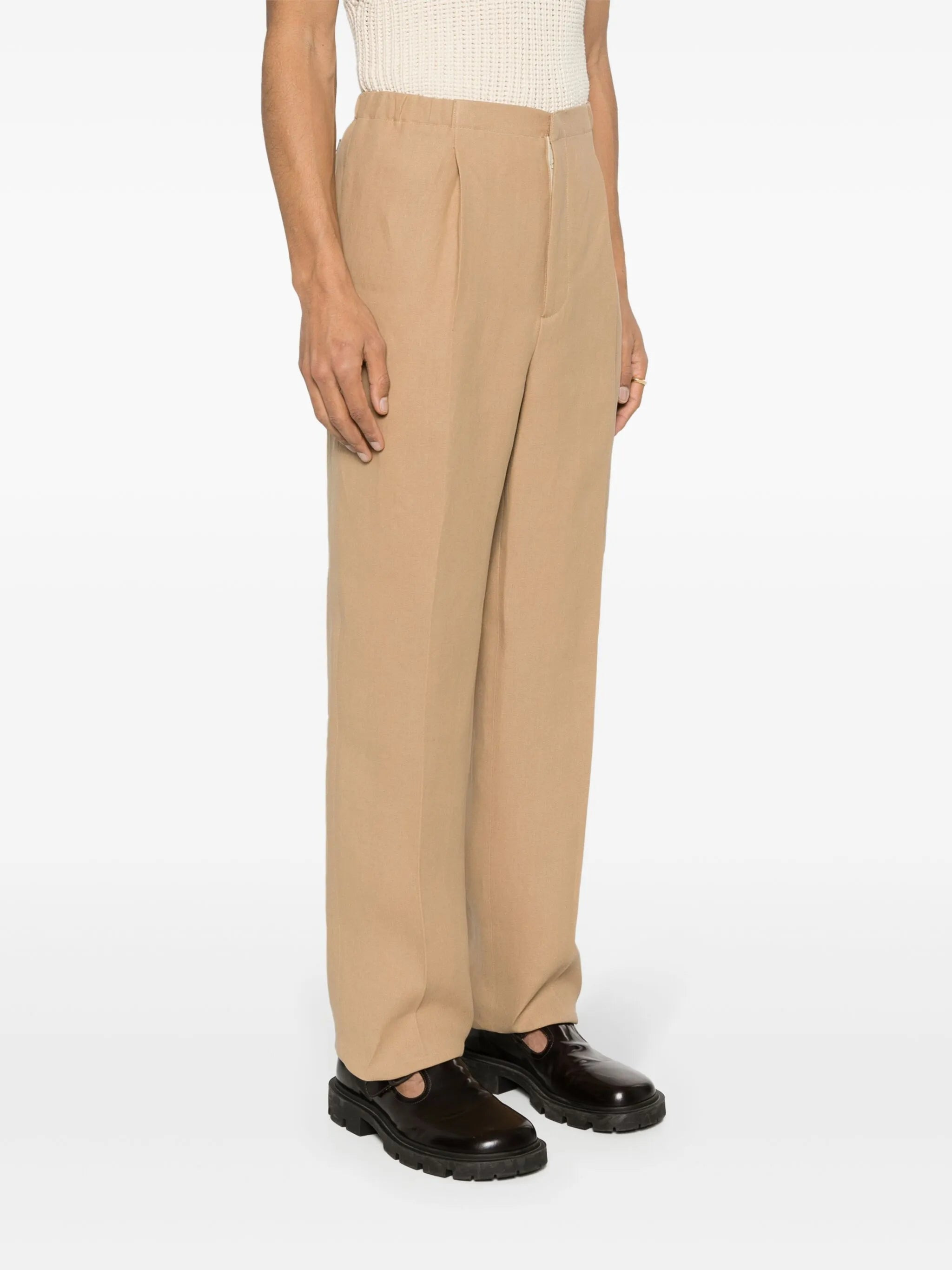 Canvas Straight-leg Trousers - 3
