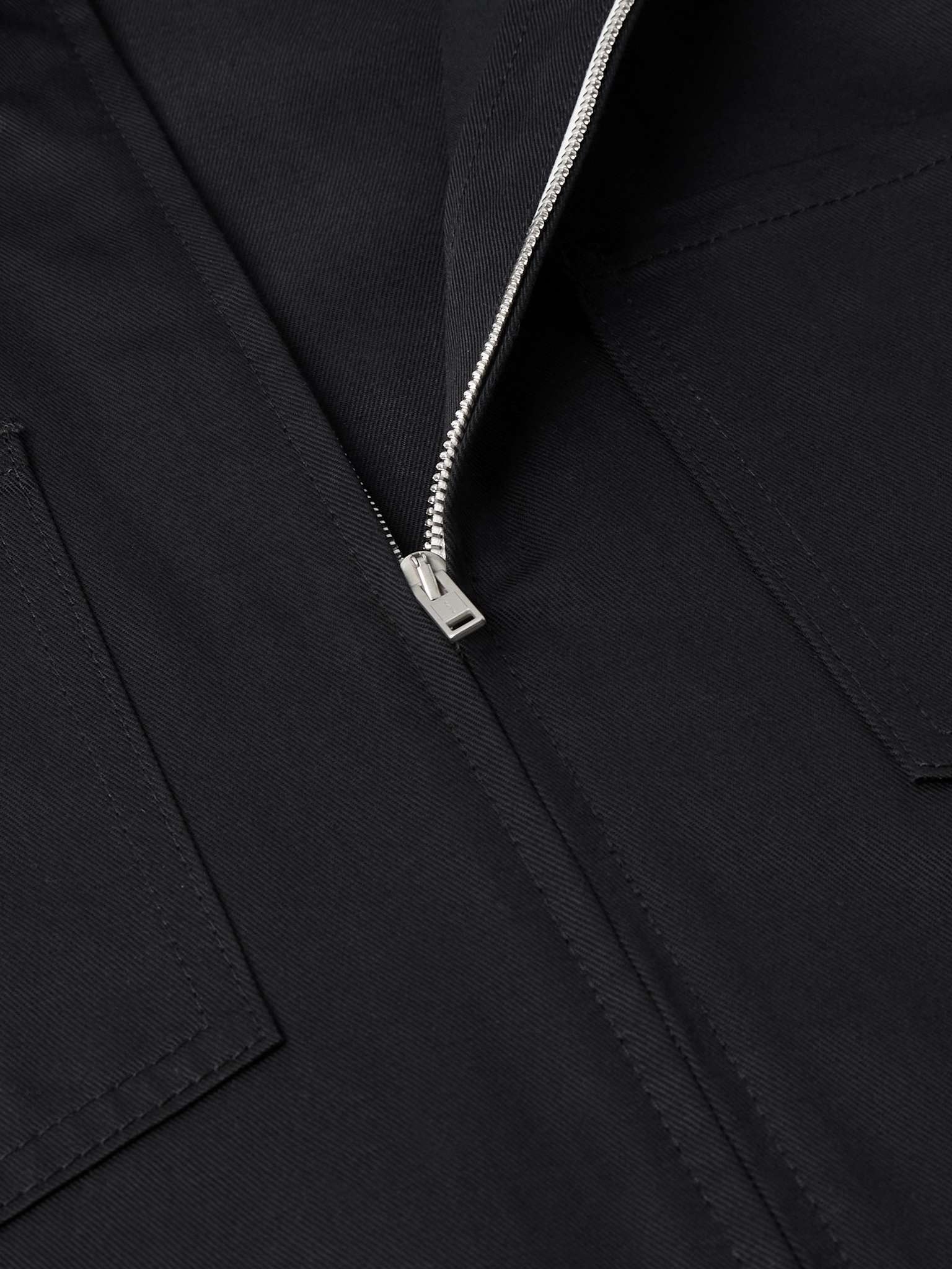 Logo-Embroidered Cotton-Gabardine Overshirt - 5