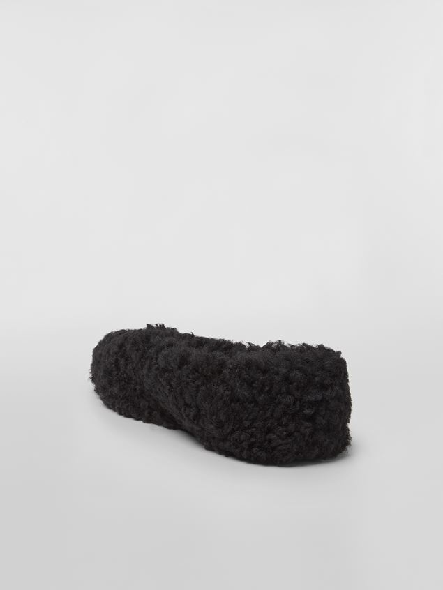 BLACK-BLUE SHEARLING BALLERINA - 3