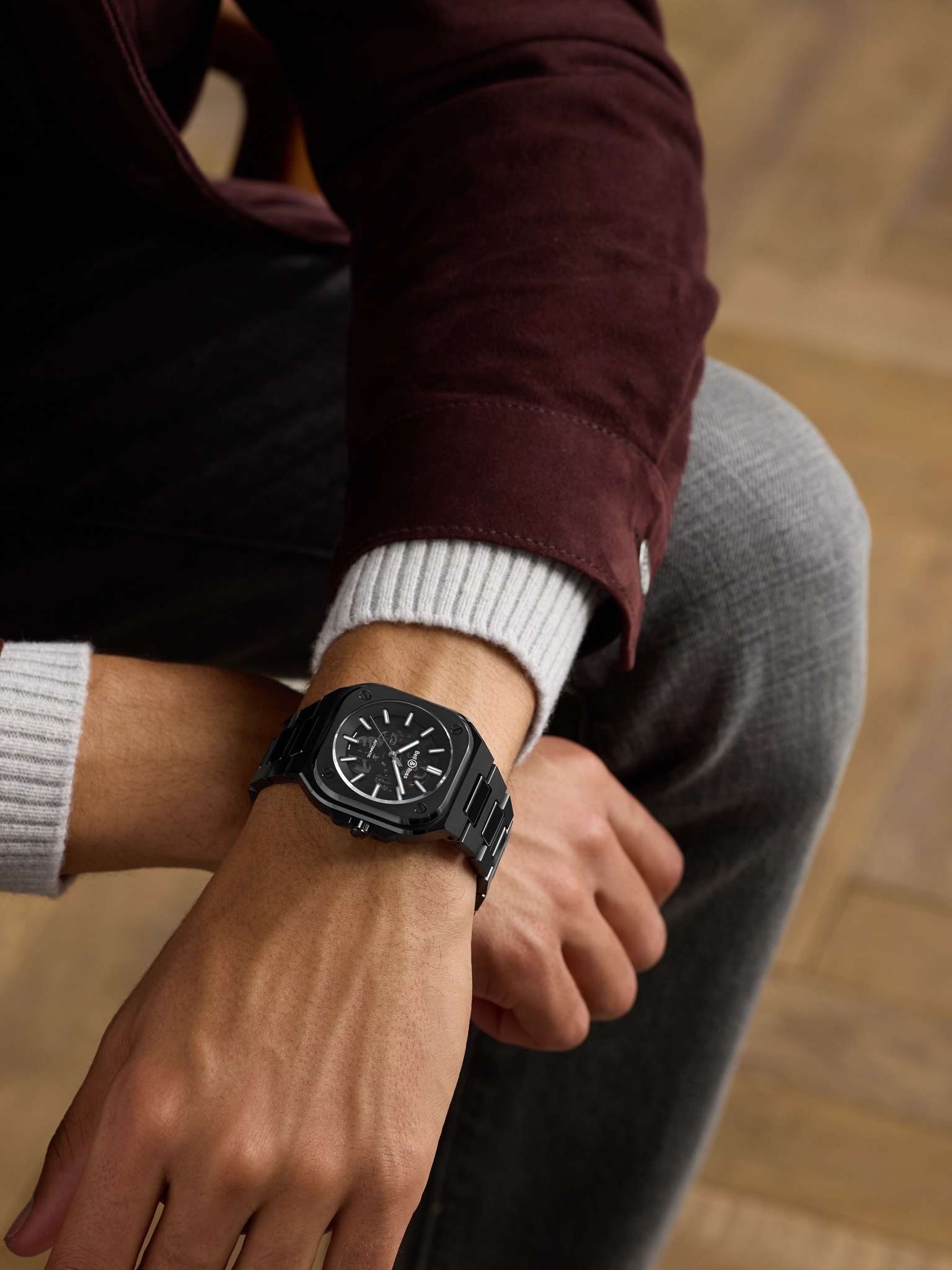 BR 05 Skeleton Automatic 41mm Black Ceramic and Steel Watch, Ref. No. BR05A-BL-SK-CE/SCE - 2