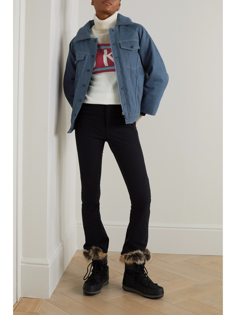 PERFECT MOMENT Corentine Embroidered Padded Denim Jacket outlook