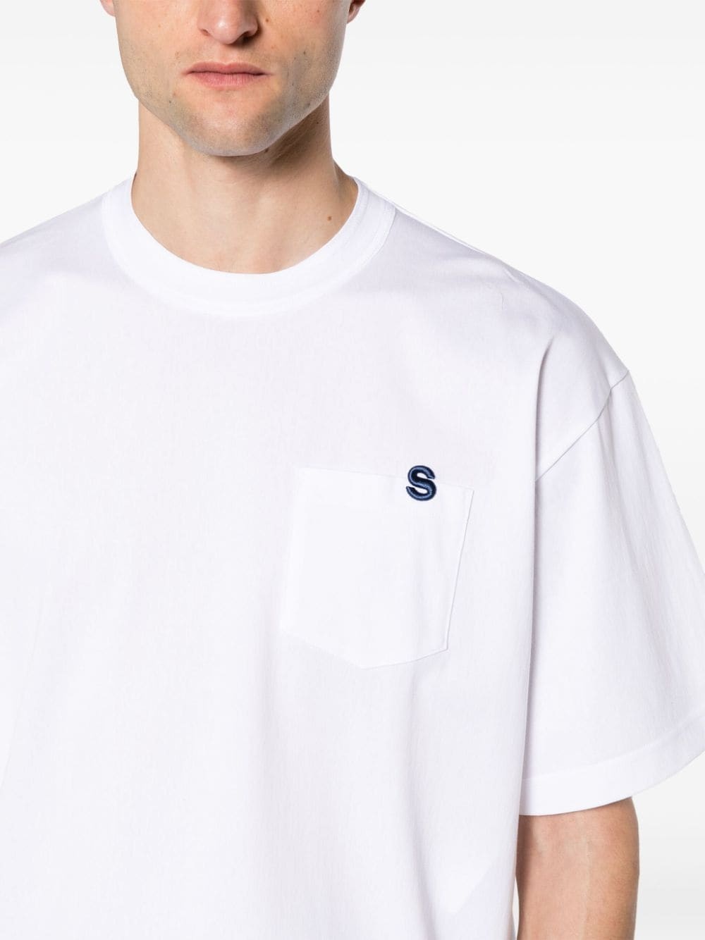 logo-embroidered cotton T-shirt - 5