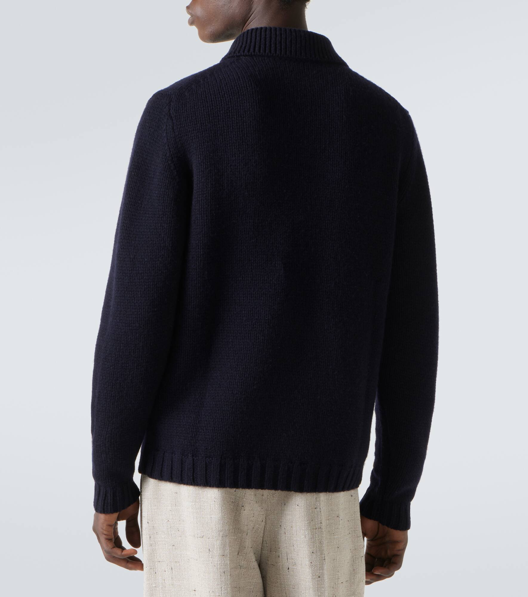 Wool and cashmere polo sweater - 4