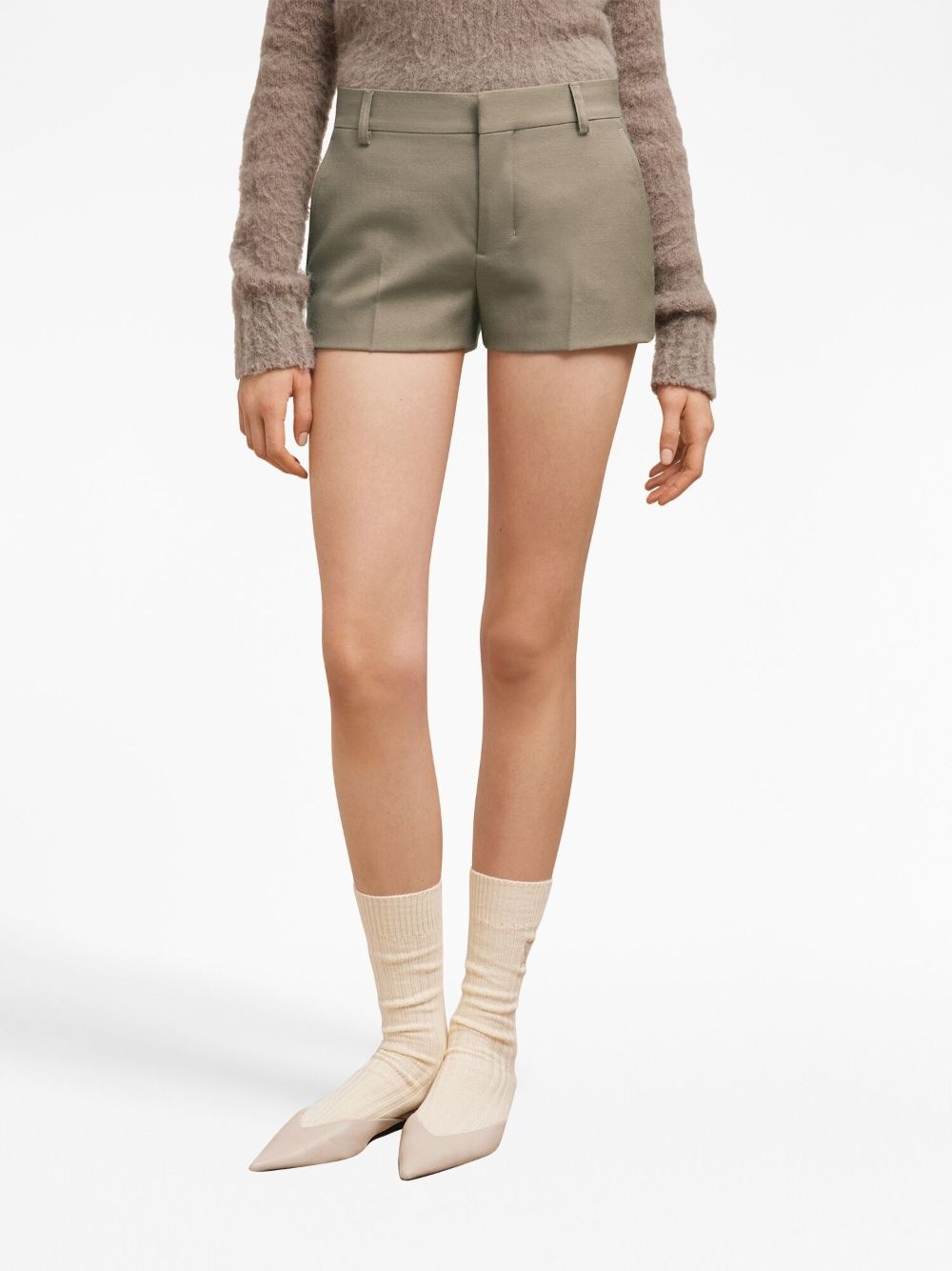 tailored-cut wool shorts - 5